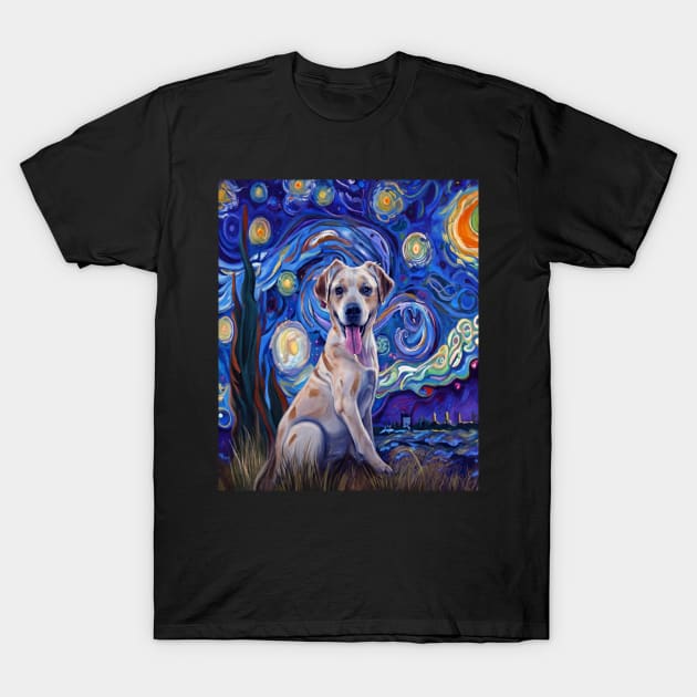 Dog design inspired by Vincent Van Gogh Style T-Shirt by albaley